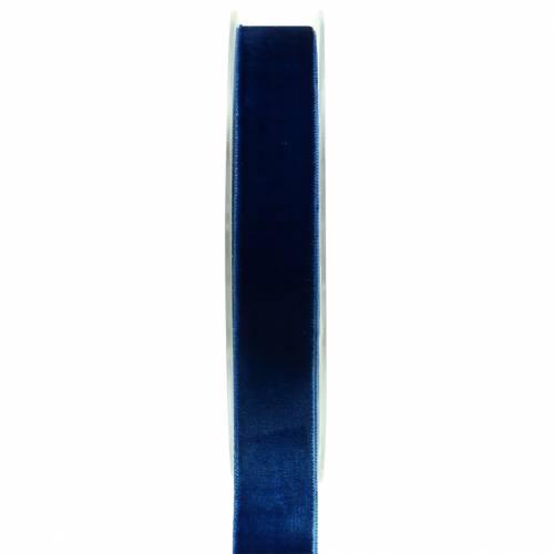 Ruban velours bleu 20mm 10m