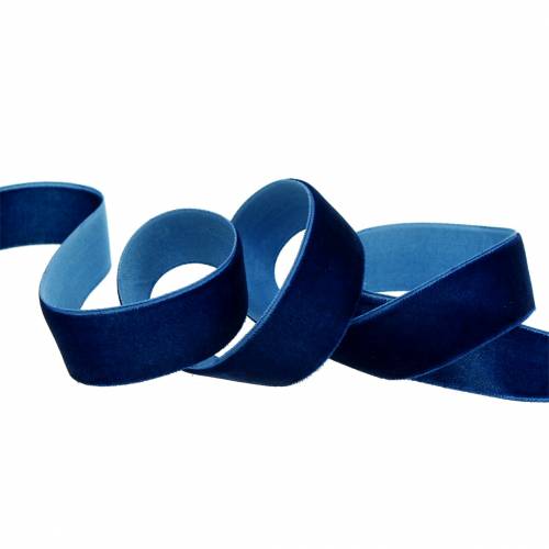 Article Ruban velours bleu 20mm 10m