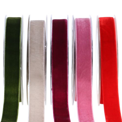 Ruban velours différentes couleurs 20mm 10m