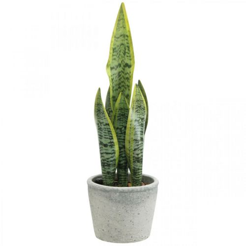 Floristik24 Arc artificiel en chanvre, plante verte en pot, Sansevieria H39cm Ø12cm