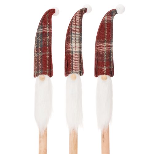 Lot de 6 Figurines de Noël sur Tige en Bois avec Bonnet en Feutre, 58 cm acheter | Floristik24.fr
