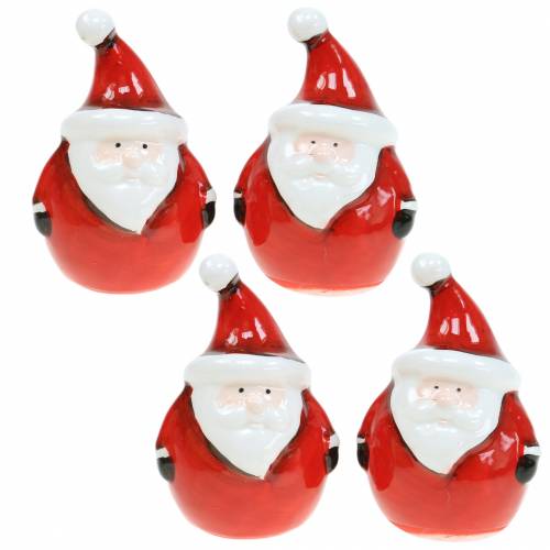 Floristik24 Père Noël Déco 8,5cm 4pcs