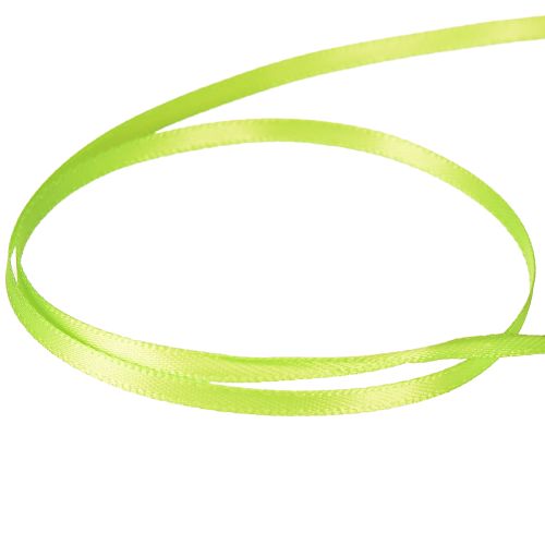 Article Ruban cadeau en satin vert clair double satin 3 mm 50 m