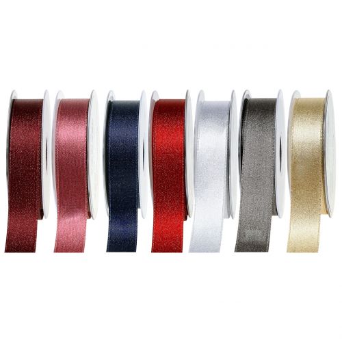 Article Ruban de satin avec mica 25mm 20m