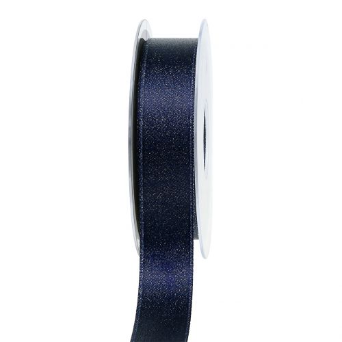 Floristik24 Ruban satin avec mica bleu 25mm 20m