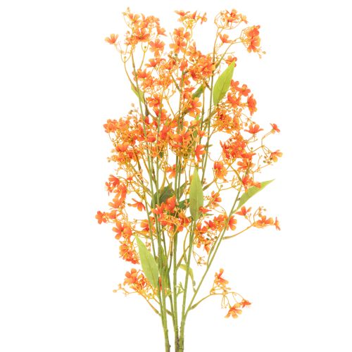 Branche d'Orchidée Artificielle Orange 110 cm - Lot de 3 | Floristik24.fr