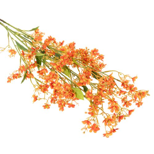 Kunstblume Branche d’Orchidée Orange 110 cm Lot de 3 pour Décoration Intérieure | Floristik24.fr