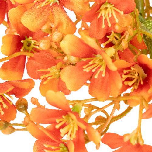 Kunstblume Branche d’Orchidée Orange 110 cm Lot de 3 pour Décoration Intérieure | Floristik24.fr