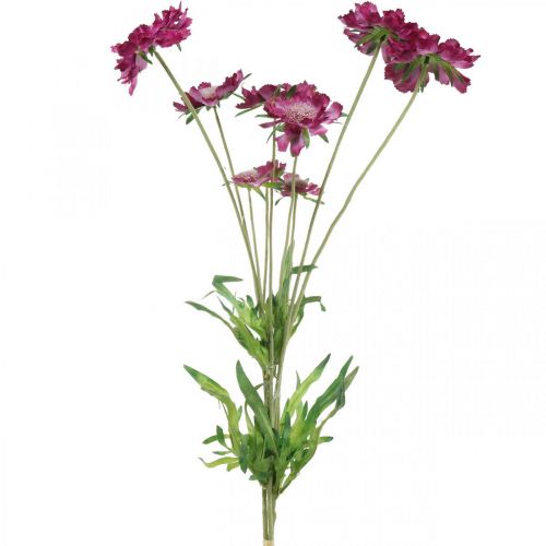 Floristik24 Scabious fleur artificielle rose fleur d&#39;été H64cm bouquet de 3pcs