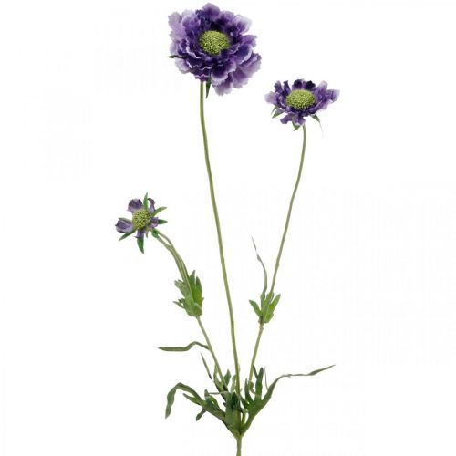 Floristik24 Scabious fleur artificielle violette H64cm bouquet avec 3pcs