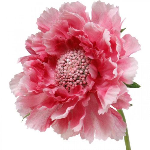 Décoration florale artificielle, fleur artificielle scabious rose 64cm lot de 3pcs