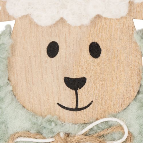 Article Moutons décoratifs en bois, adorables figurines pour le printemps et Pâques, décoration de table, 11 cm, lot de 6