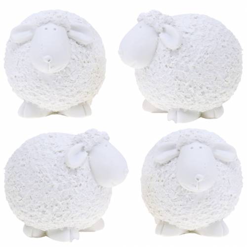 Floristik24 Décoration de Pâques mouton blanc H7cm 4pcs