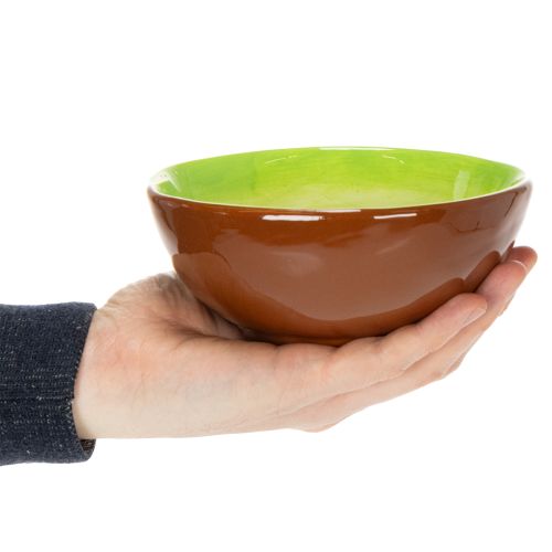Article Bol de service en céramique, motif Kiwi. Idéal pour une table élégante ou un buffet. 15 cm