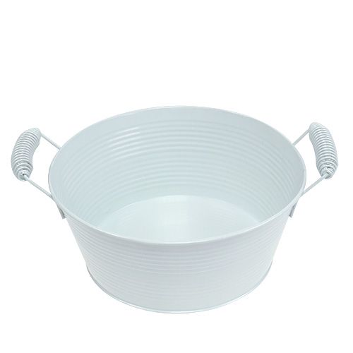 Floristik24 Bol blanc rond Ø22cm H9,5cm