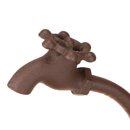 Floristik24 Pot de fleurs décoratif, élément décoratif idéal pour les espaces extérieurs, avec robinet design, 36 cm