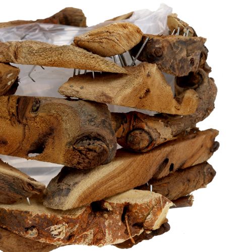 Floristik24 Bol morceaux de bois nature Ø32cm H16cm