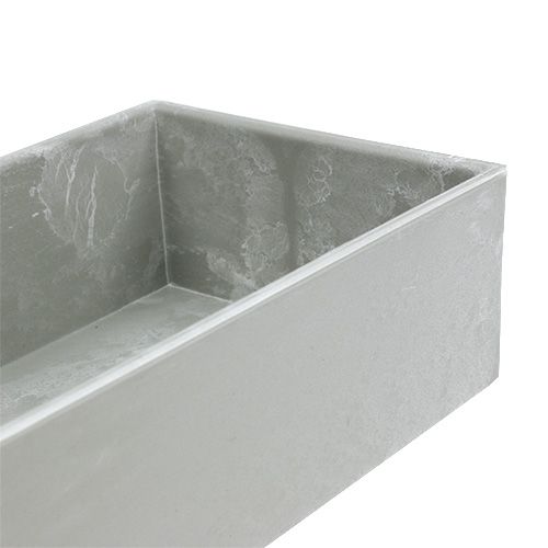 Article Bol carré gris 20cm x 10,5cm H5cm
