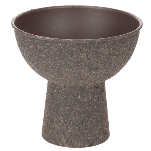 Coupe ronde pour plantes avec socle en métal 18 cm brun et anthracite acheter | Floristik24.fr