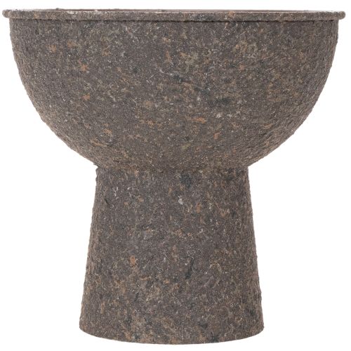 Coupe ronde pour plantes avec socle en métal 18 cm brun et anthracite | Floristik24.fr