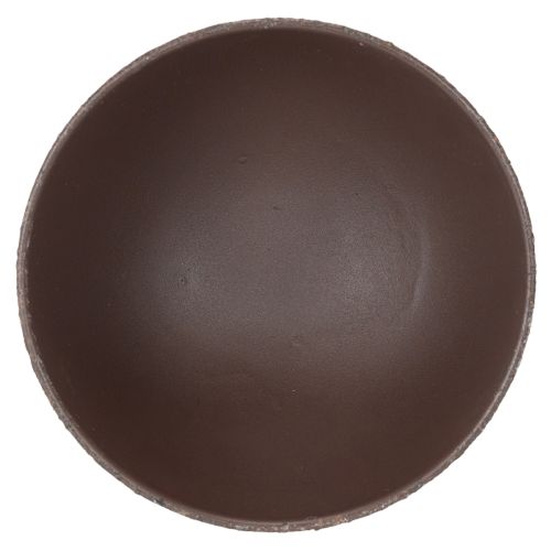 Coupe ronde pour plantes avec socle en métal 18 cm brun et anthracite | Floristik24.fr