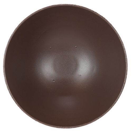 Coupe à pied en métal ronde brun 25 cm | Floristik24.fr