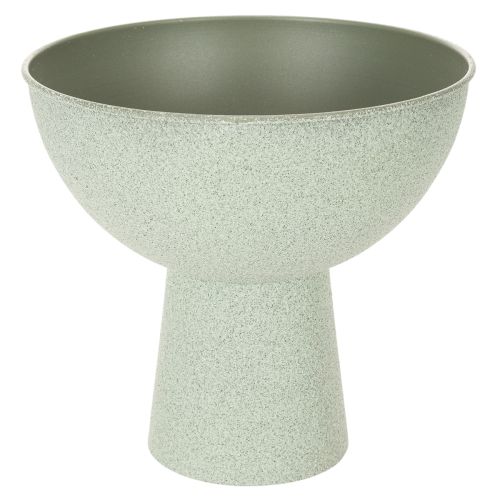 Coupe décorative sur pied pour plantes 25 cm effet granit vert gris acheter | Floristik24.fr