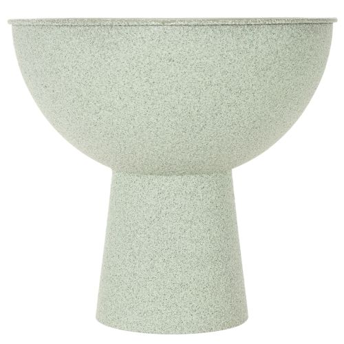 Coupe décorative sur pied pour plantes 25 cm effet granit vert gris | Floristik24.fr