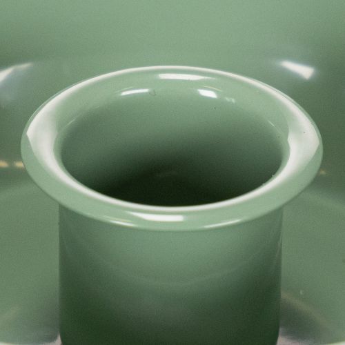 Support bougies chandelles en métal vert 10 cm lot de 2 pour décoration intérieure | Floristik24.fr