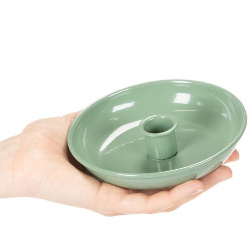 Chandelier en métal vert pour bougies droites 13 cm | Floristik24.fr