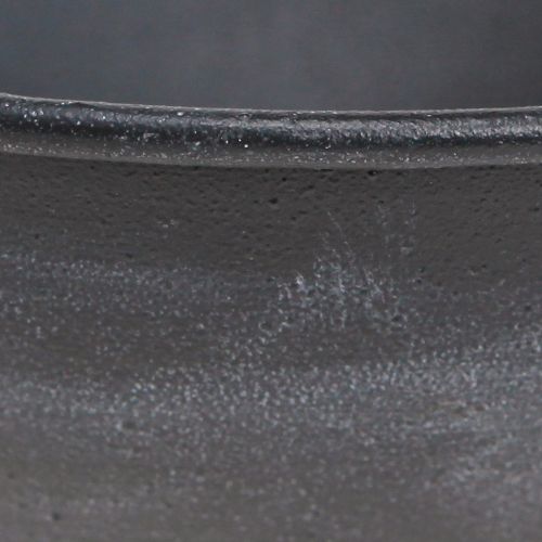Article Bol avec pied anneau décoratif métal anthracite H29cm 2pcs