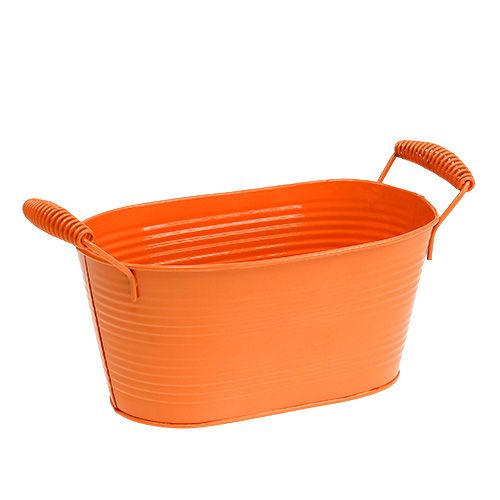 Floristik24 Bol ovale orange 20cm x 12cm H9cm