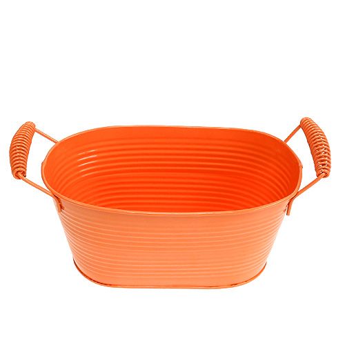 Floristik24 Bol ovale orange 20cm x 12cm H9cm