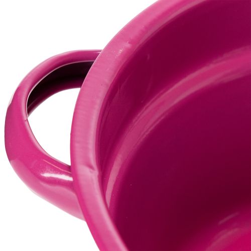 Article Pot de fleurs en métal, décoration estivale pour le salon, 23 cm, lot de 3