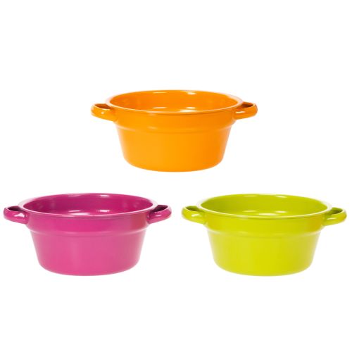 Article Pot de fleurs en métal, décoration estivale pour le salon, 23 cm, lot de 3