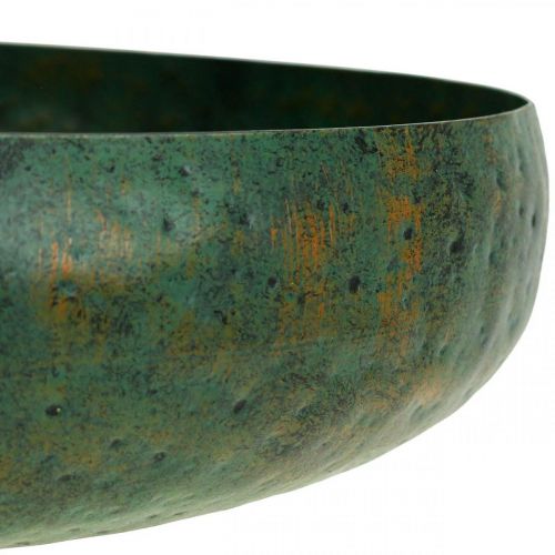 Floristik24 Grand bol décoratif bol antique vert métal Ø38cm H7cm