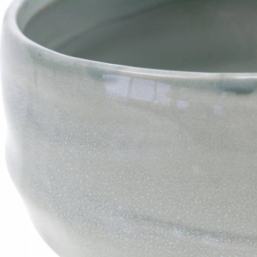Floristik24 Bol en céramique, jardinière ondulée, décoration en céramique ovale Ø18,5cm H7,5cm