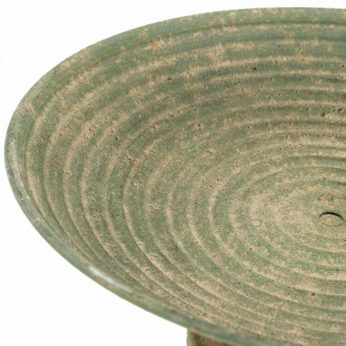 Floristik24 Bol avec pied, bol décoratif, récipient en métal, aspect antique, Ø26cm H12cm