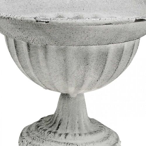 Floristik24 Tasse bol tasse décorative blanche gobelet en métal Ø16cm H11,5cm
