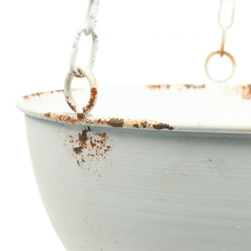 Floristik24 Pot de plantation à suspendre blanc Ø26cm H23cm