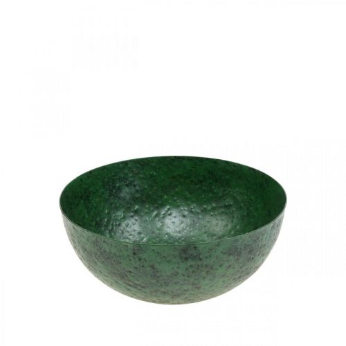 Floristik24 Bol décoratif métal vert déco de table vintage Ø21cm