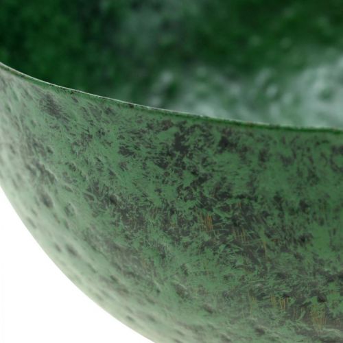 Floristik24 Bol décoratif métal vert déco de table vintage Ø21cm