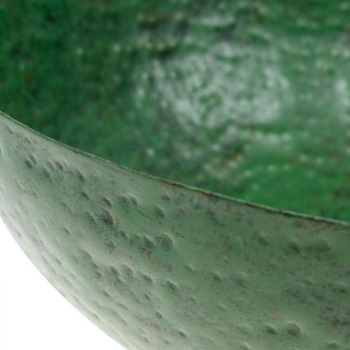 Floristik24 Bol décoratif bol jardinière en métal vert vintage Ø31cm
