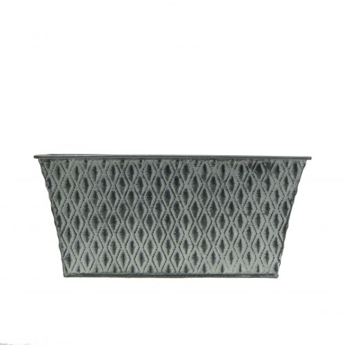 Article Coupe en zinc avec motif de losanges 22 x 12 cm