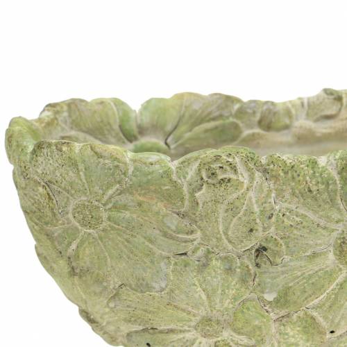 Floristik24 Jardinière ovale verte 22×11.5cm H10cm