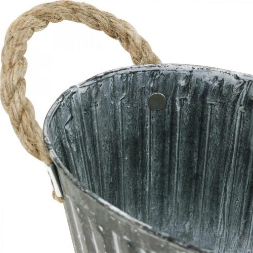 Floristik24 Bol à plantes en métal, bol à fleurs à planter, bol décoratif avec anses L22,5 cm