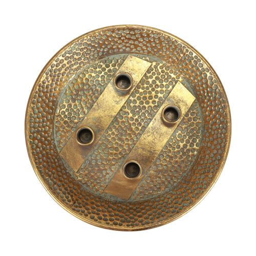 Floristik24 Bougeoir métal antique bougeoir bâton doré Ø32cm