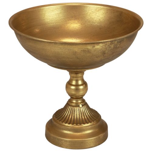 Bol avec pied bol décoratif en métal doré Ø25,5cm H24cm