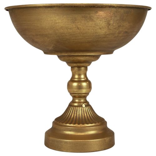 Bol avec pied bol décoratif en métal doré Ø25,5cm H24cm
