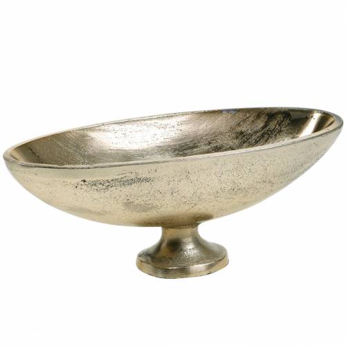 Floristik24 Bol ovale avec pied Doré 20.5×8cm